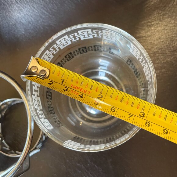 Vintage Libbey MCM Chrome Condiment Set: Glass Jars w/ Aluminum Lids - Picture 8 of 8